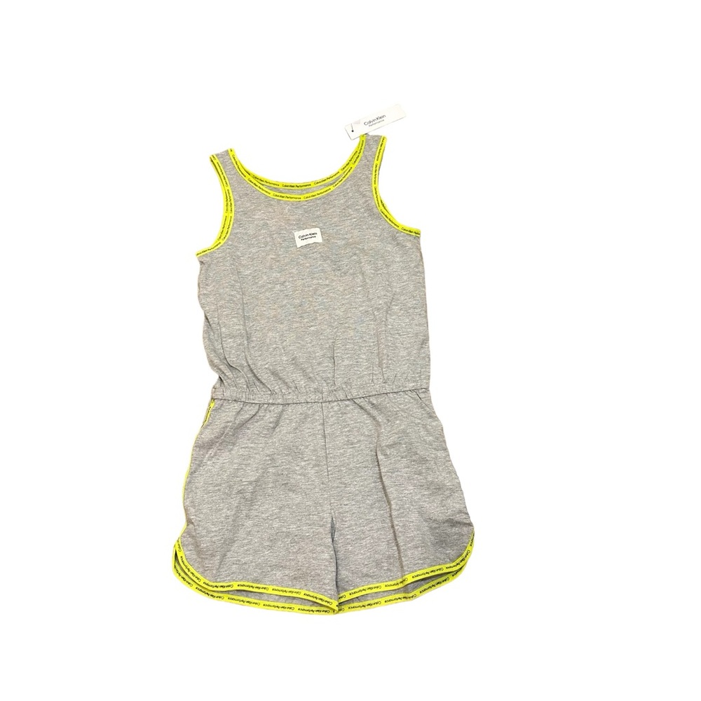 Calvin Klein Performance Girls Tank Romper, Gray, Size Med (8/10) - NWT